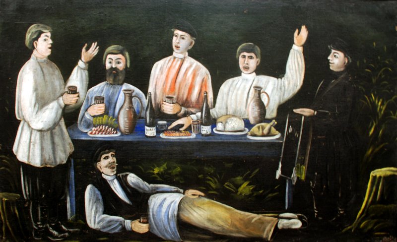Georgier feiern! Gemälde von Pirosmani